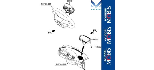 air bag module passenger for hyundai tucson 2015-20